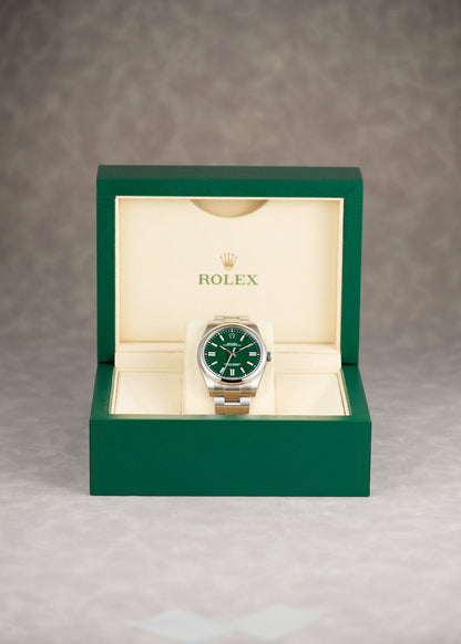 Rolex Oyster Perpetual Green Dial 41mm  124300 2022