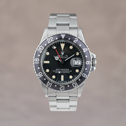 Rolex GMT Master II Black 40mm 1675 1966