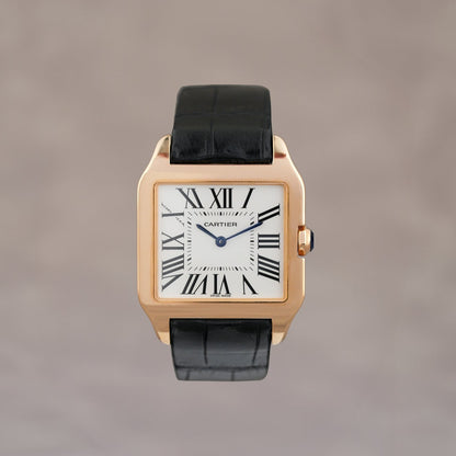 Cartier Old Santos Dumont Small Rose Gold White Dial 31mm 2788 Circa 2010