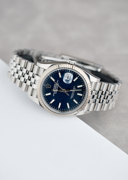 Rolex Datejust 36 Blue Stick Motif Dial 126234 2022