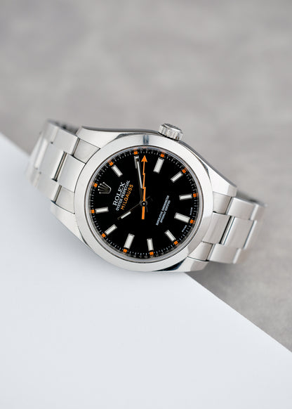 Rolex Milgauss Black Clear Sapphire 40mm 116400 2011