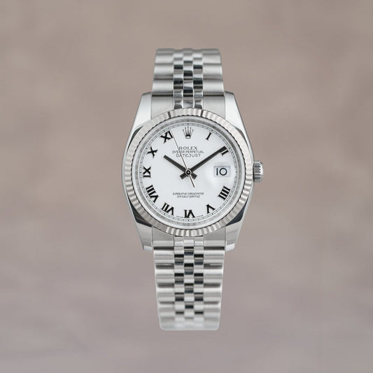 [SOLD] Rolex Datejust 36 White Roman Dial  36mm 116234 2012