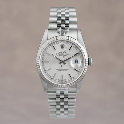 Rolex Datejust  36 Silver Stick Dial 36mm  16234 2000