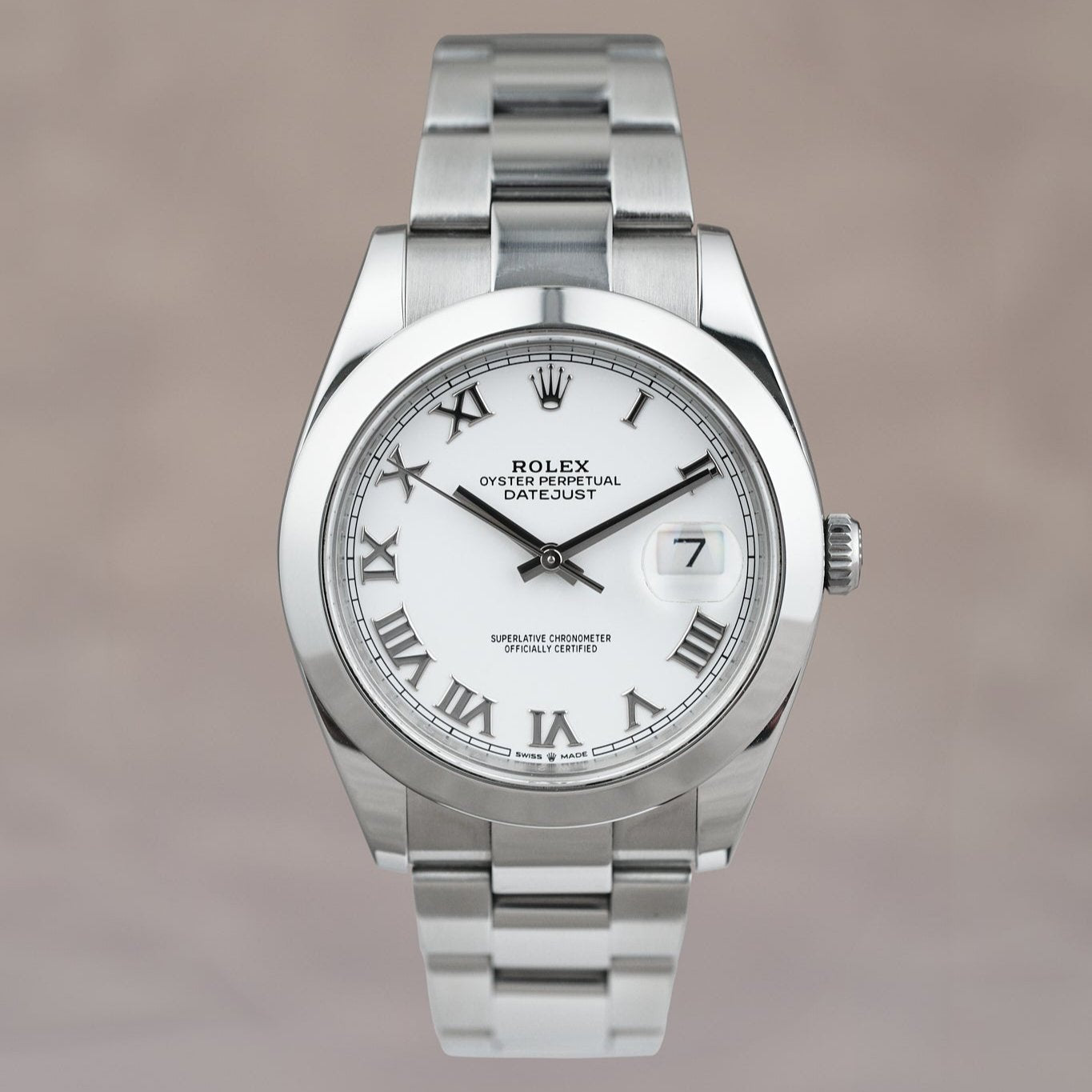 Rolex Datejust 41 White Roman Dial 41mm 126300 2019