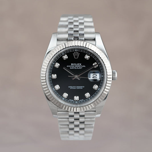 [SOLD] Rolex Datejust 41  Black Diamond Dial 41mm 126334 2019