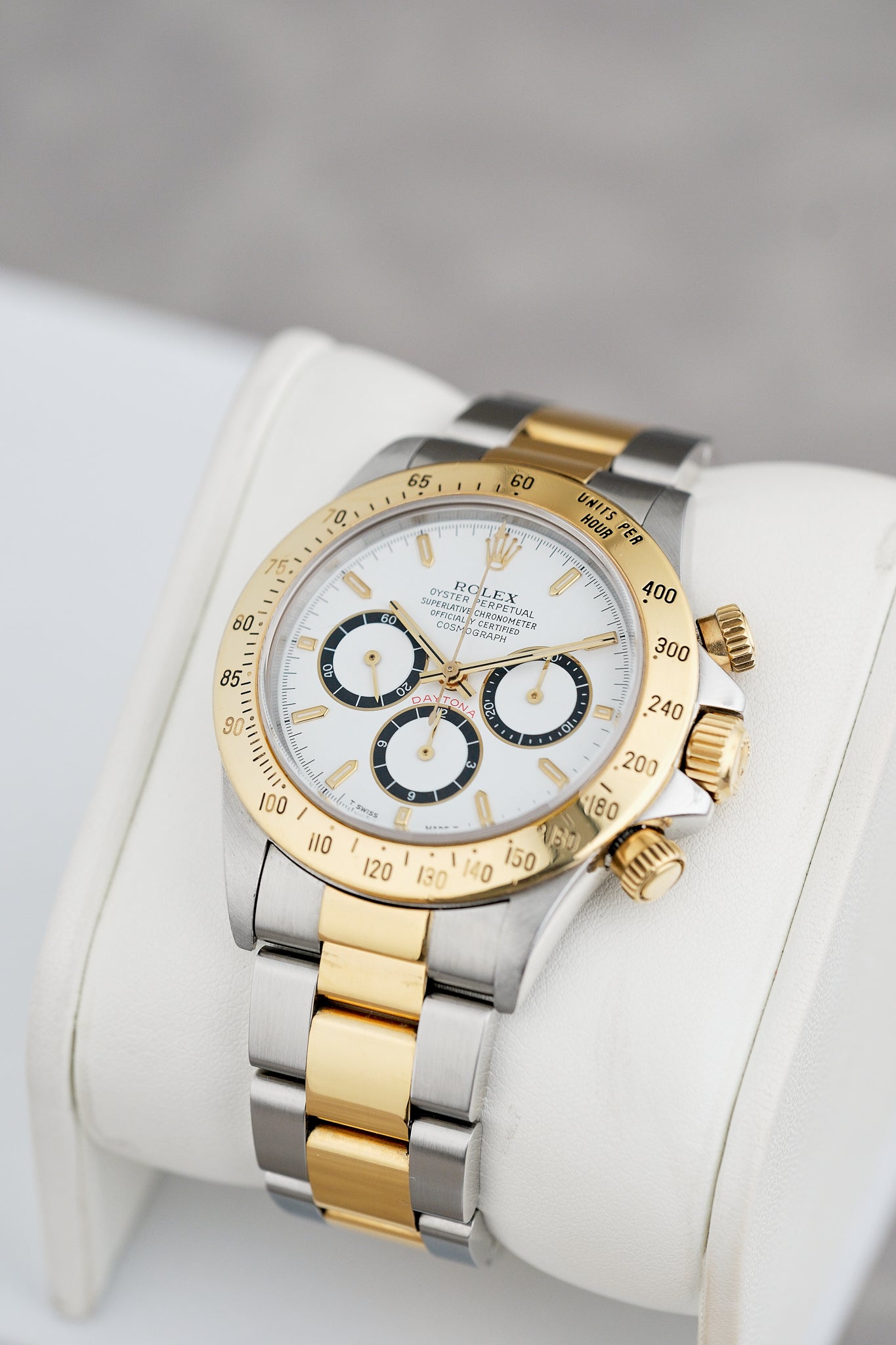 Rolex Daytona Zenith Two Tone Yellow Gold White Dial 40mm 16523 1994