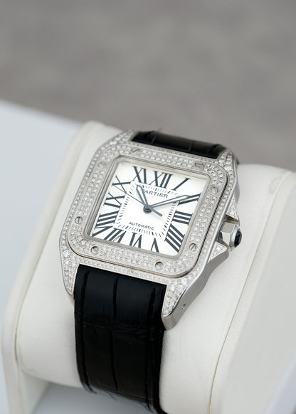 Cartier Santos 100 XL Iced Out XL 2656