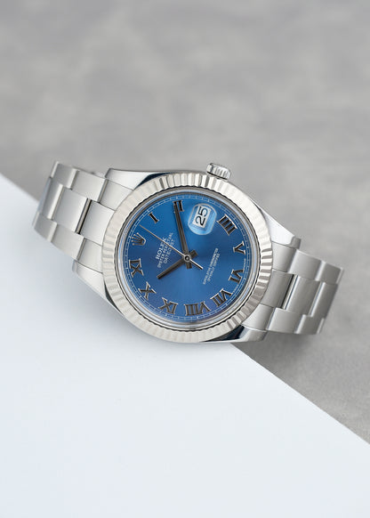 Rolex Datejust 41 Azzuro Blue Roman 41mm 116334 2010