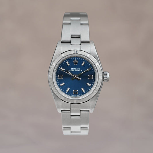 Rolex Oyster Perpetual 26 Blue  Stick Dial 26mm 79160 2005