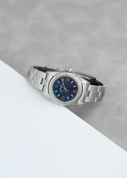 Rolex Oyster Perpetual 26 Blue  Stick Dial 26mm 79160 2005