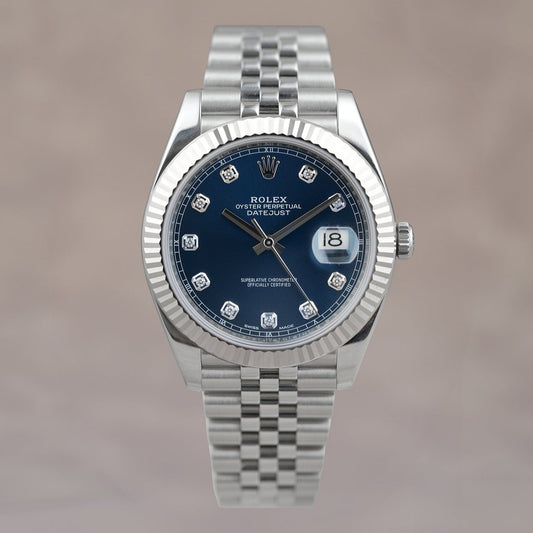 [SOLD] Rolex Datejust 41 Blue Diamond Dial 41mm 126334 2017