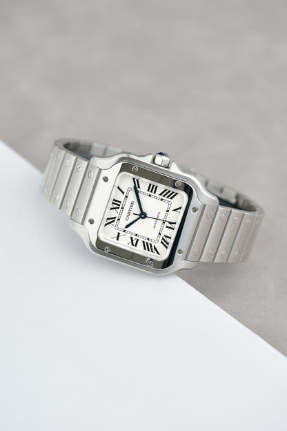 Cartier Santos De Cartier White Dial  Medium WSSA0010 2018