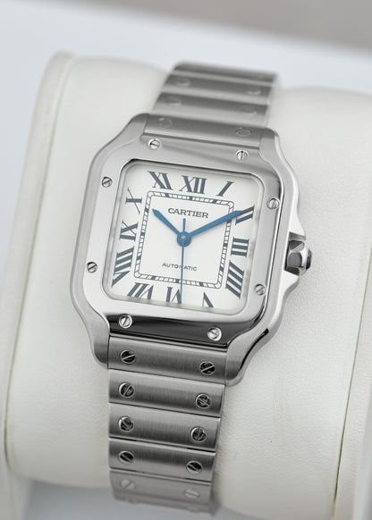 Cartier Santos De Cartier White Dial  Medium WSSA0010 2018