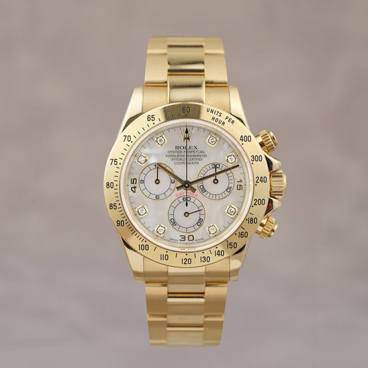 Rolex Daytona Full Gold MOP with Big Diamonds 40mm 116528 2002