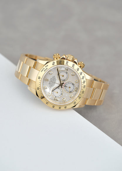 Rolex Daytona Full Gold MOP with Big Diamonds 40mm 116528 2002