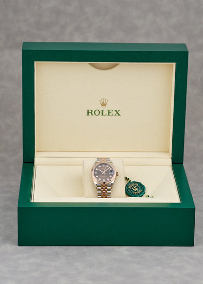 [SOLD] Rolex Datejust 31 Two Tone Rose Gold Choco Dial  Big Diamonds 31mm 278271 2022