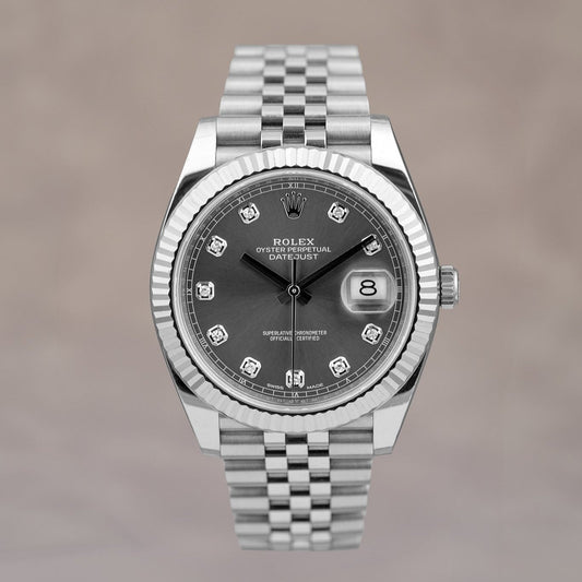 [SOLD] Rolex Datejust 41  Rhodium Diamonds 41mm 126334 2019