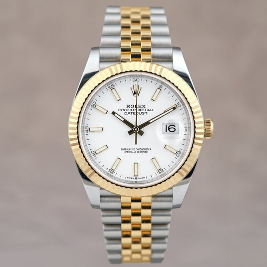 Rolex Datejust 41 Two Tone Yellow Gold White Dial 41mm 126333  2023