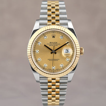 Rolex Datejust  41 Two Tone Yellow Gold Diamond 41mm 126333 2018