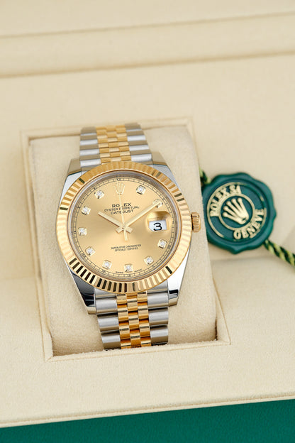 Rolex Datejust  41 Two Tone Yellow Gold Diamond 41mm 126333 2018