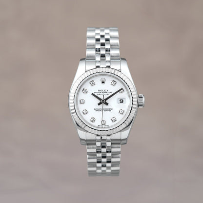 [SOLD] Rolex Datejust  26 White Diamonds 26mm 179174 2011