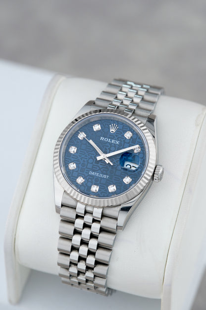 [SOLD] Rolex  Datejust 36 Blue Anniversary Diamonds Dial 36mm 126234 2020