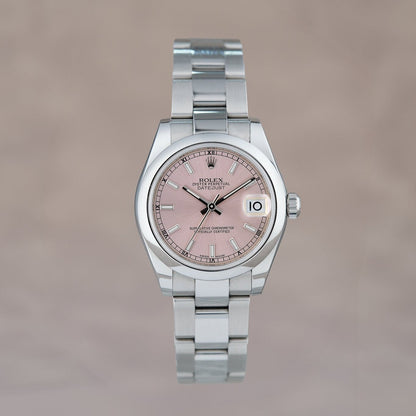 [SOLD] Rolex Datejust 31 Salmon  Pink 31mm 178240 2016