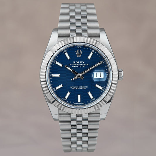 [SOLD] Rolex Datejust 41 Blue  Motif Dial 41mm  126334 2022