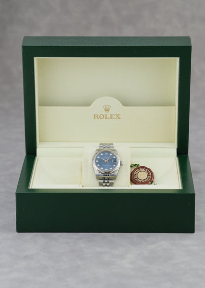 [SOLD] Rolex Datejust  31 Blue Dial with  Big Diamonds 31mm 78274 1999