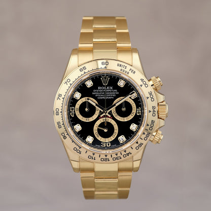 Rolex Daytona Full  Yellow Gold Black Dial 40mm 116508  2023