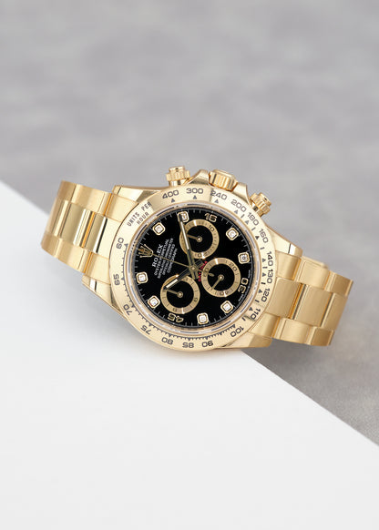 Rolex Daytona Full  Yellow Gold Black Dial 40mm 116508  2023