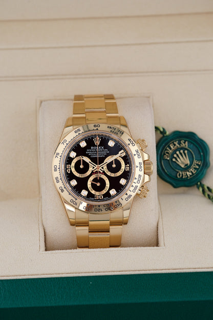 Rolex Daytona Full  Yellow Gold Black Dial 40mm 116508  2023