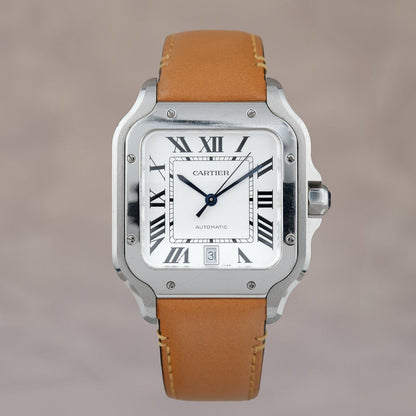 [SOLD] Cartier Santos De Cartier XL White Dial XL WSSA0018 2023