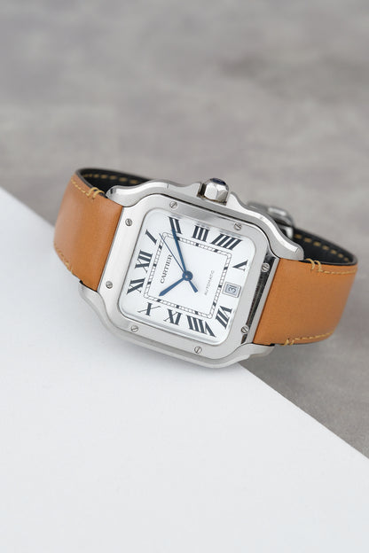 [SOLD] Cartier Santos De Cartier XL White Dial XL WSSA0018 2023