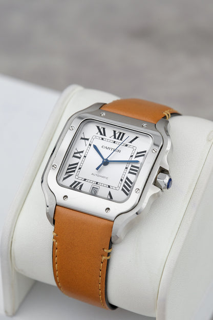 [SOLD] Cartier Santos De Cartier XL White Dial XL WSSA0018 2023