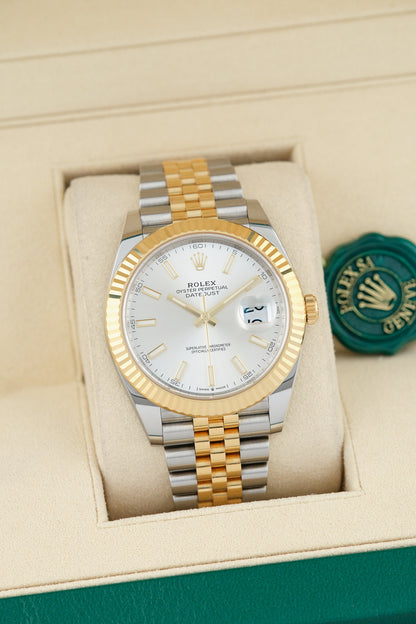 Rolex Datejust 41 Two Tone Yellow Gold Silver Stick Dial 41mm  116333 2021