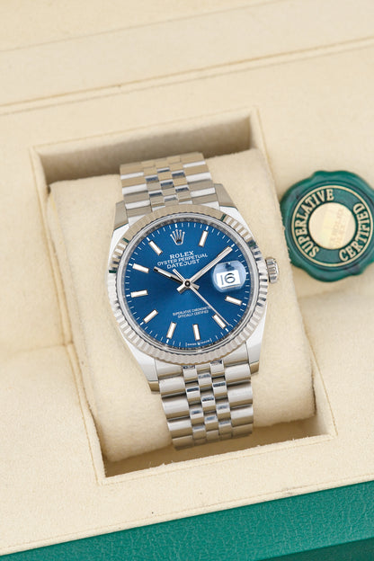 Rolex Datejust 36 Blue Stick 36mm 126234 2020