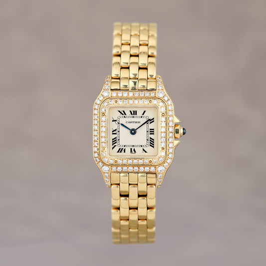 Cartier Panthere Yellow Gold White Dial