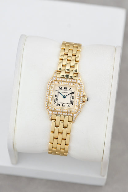 Cartier Panthere Yellow Gold White Dial