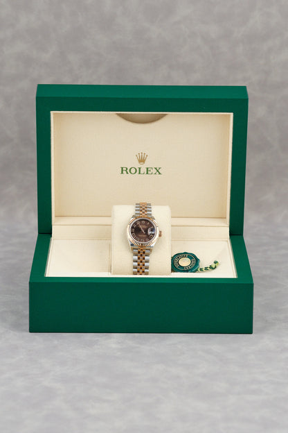 Rolex Datejust 28 Two Tone Rose Gold Choco Roman Dial 28mm 279171 2018