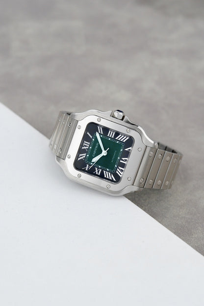 Santos De Cartier Green Dial Medium WSSA0061 2024