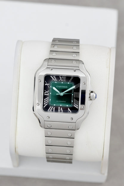 Santos De Cartier Green Dial Medium WSSA0061 2024