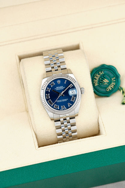 Rolex Datejust 31 Blue Roman Dial 178274 2018