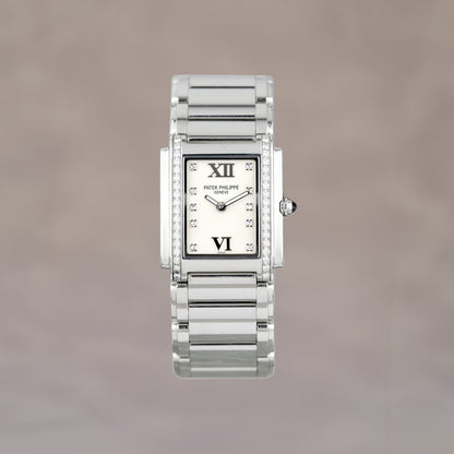 Patek Philippe Twenty - 4 White w/ Diamonds 4910/10A-011 2005