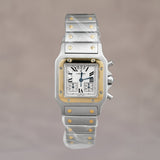 Cartier Galbee Santos Two Tone Yellow Gold Quartz 32mm 2425 2010s