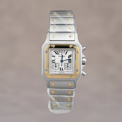 Cartier Galbee Santos Two Tone Yellow Gold Quartz 32mm 2425 2010s