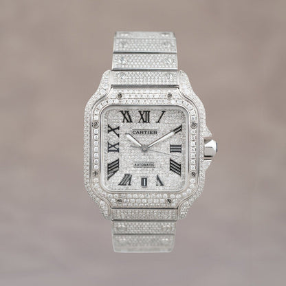 Santos De Cartier Large Iced Out WSSA0029 2023