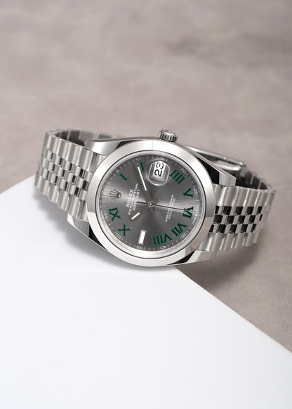 [SOLD] Rolex  Datejust 41 Wimbledon Smooth Bezel  41mm 126300 2023