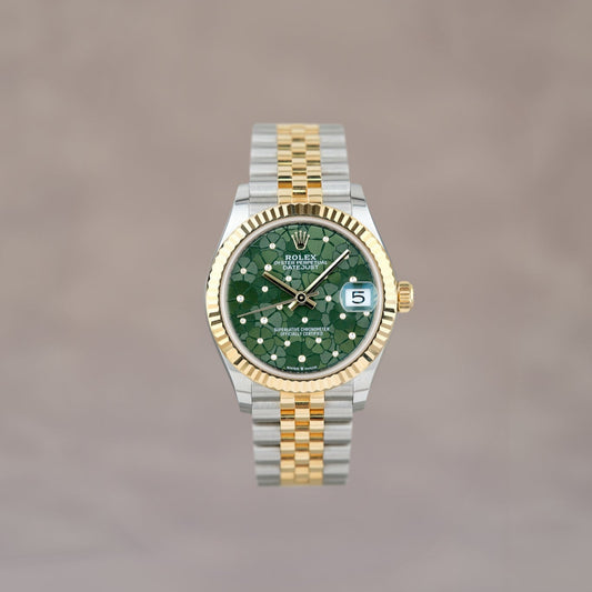 Rolex Datejust 31 Two Tone Yellow Gold Sakura Green Dial w/ Diamond 278273 2024