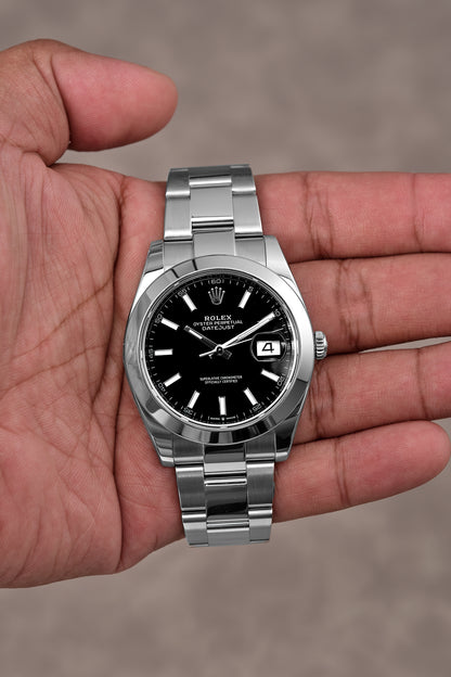 Rolex Datejust 41  Black 41mm  126300 2019